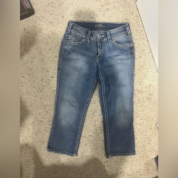 Women’s‎ silver Jean capris suki surplus 27 - Picture 1 of 7